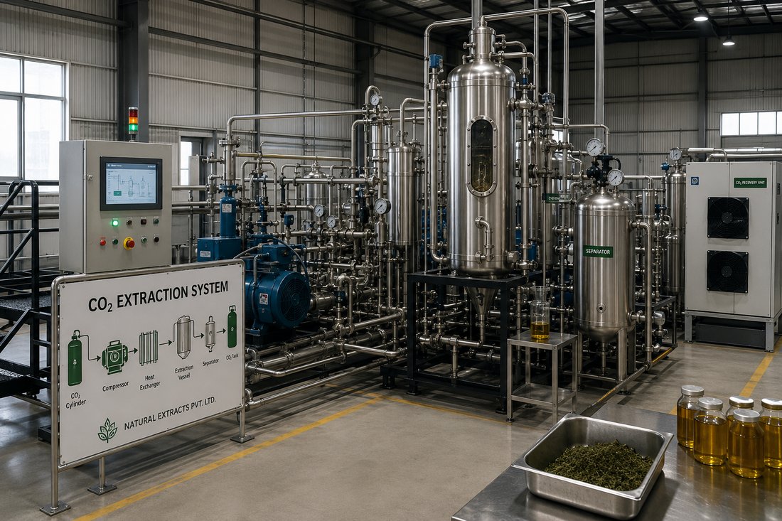 Botanical raw material ready for extraction at an Incretuss production facility